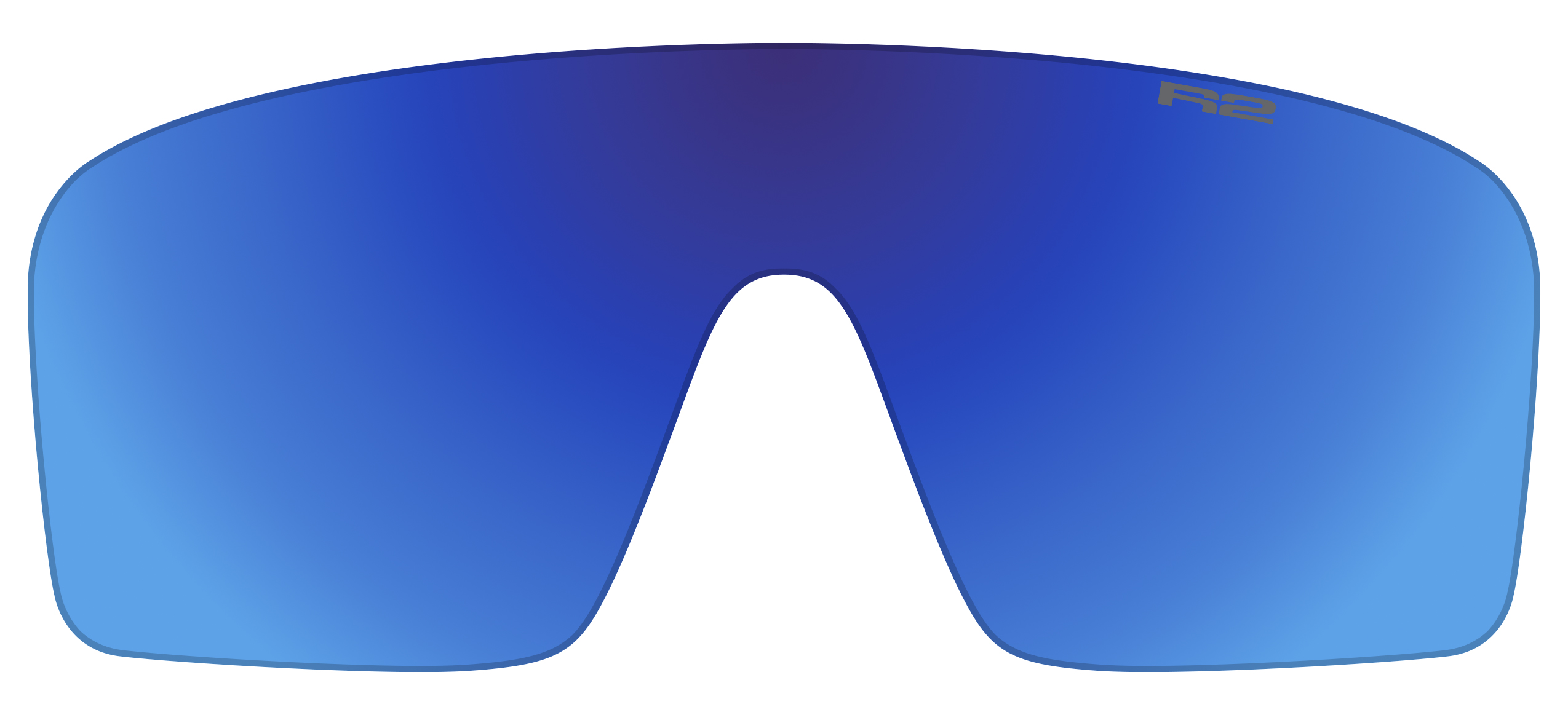 Náhradní čočky k modelu R2 IMPULSE -  kouřové, ledově modrý chrom